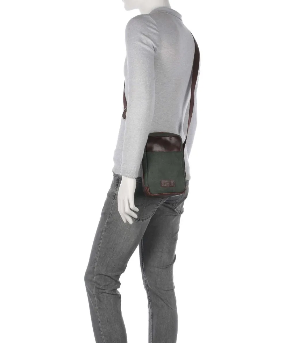 Runner Umhängetasche Canvas grün/braun