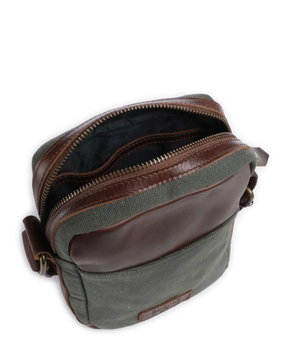 Runner Umhängetasche Canvas grün/braun