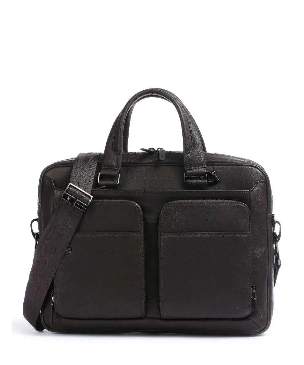 Black Square Aktentasche 15″ fein genarbtes Rindsleder dunkelbraun