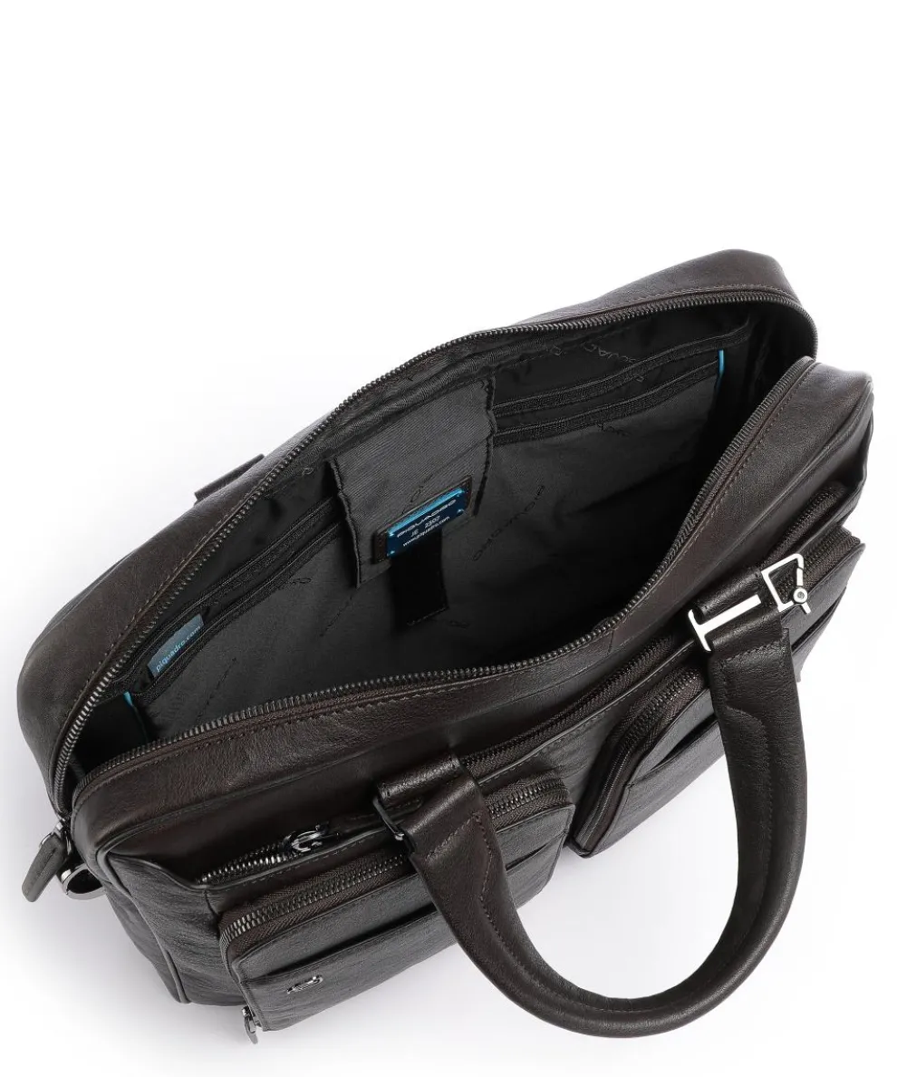 Black Square Aktentasche 15″ fein genarbtes Rindsleder dunkelbraun