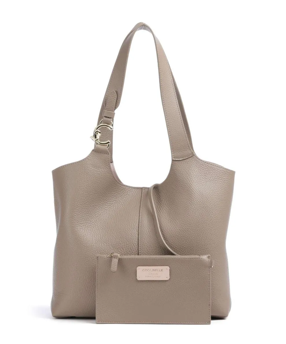 C-Easy Beuteltasche genarbtes Rindsleder taupe