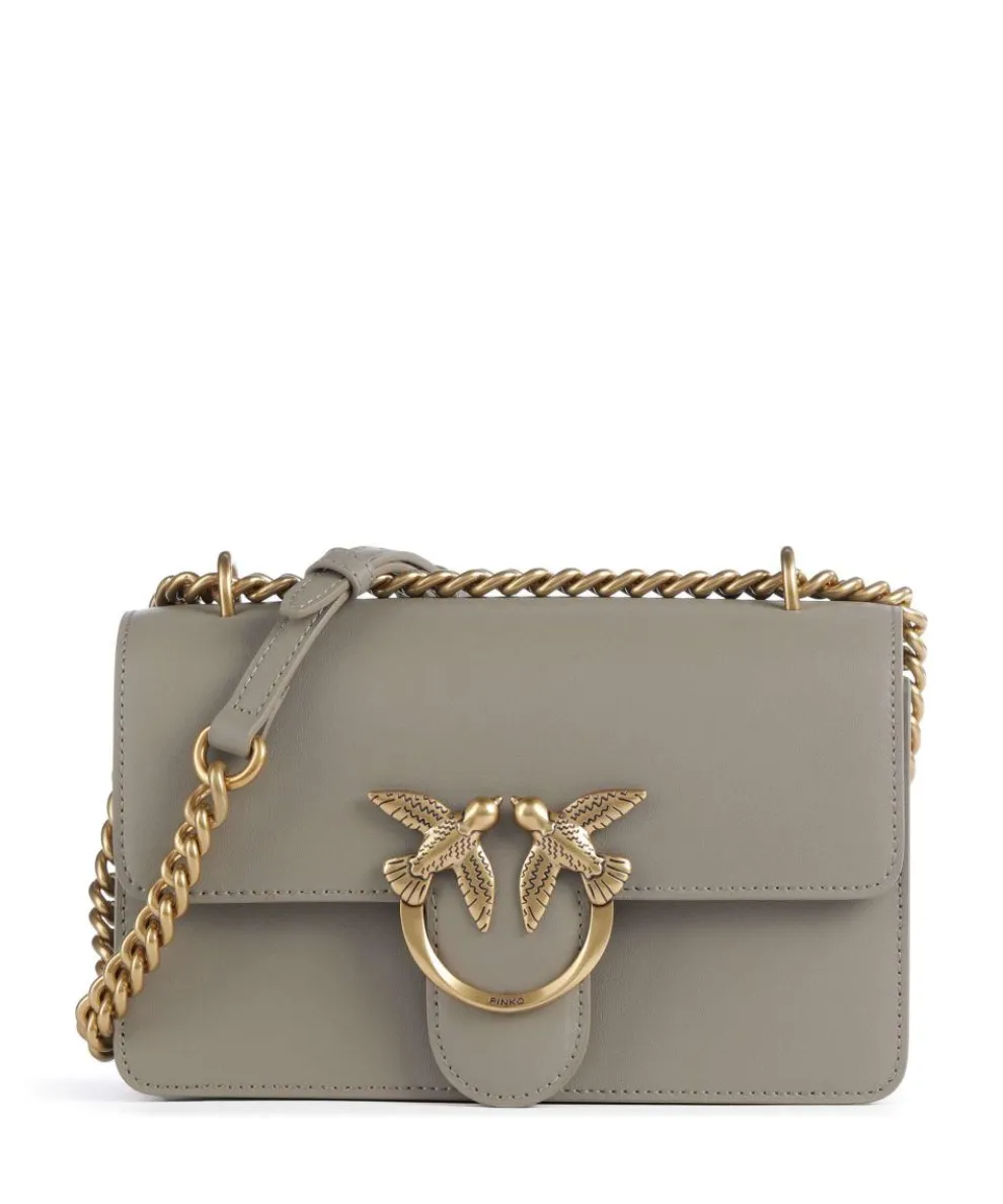 Love One Mini Schultertasche fein genarbtes Rindsleder taupe