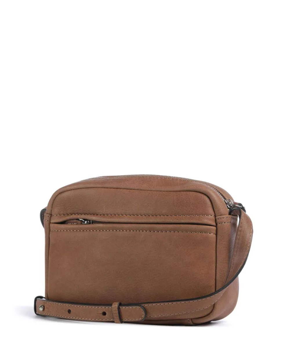 Carisma Umhängetasche genarbtes Rindsleder braun