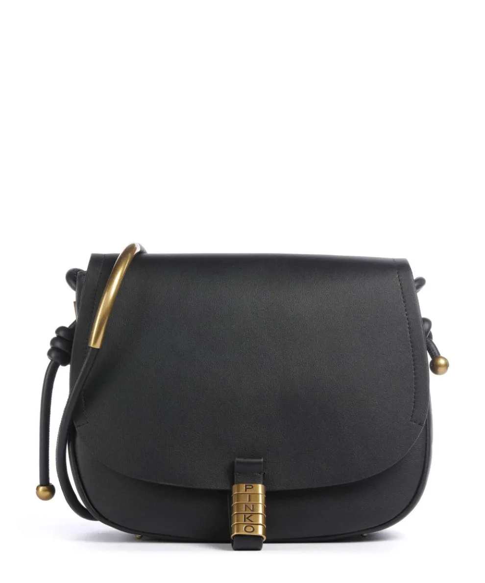 Saddle Classic Umhängetasche fein genarbtes Kalbsleder schwarz