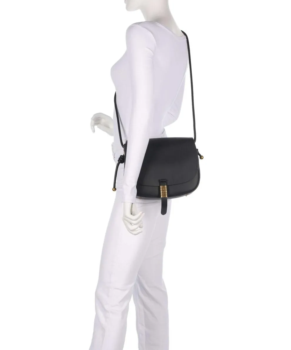 Saddle Classic Umhängetasche fein genarbtes Kalbsleder schwarz