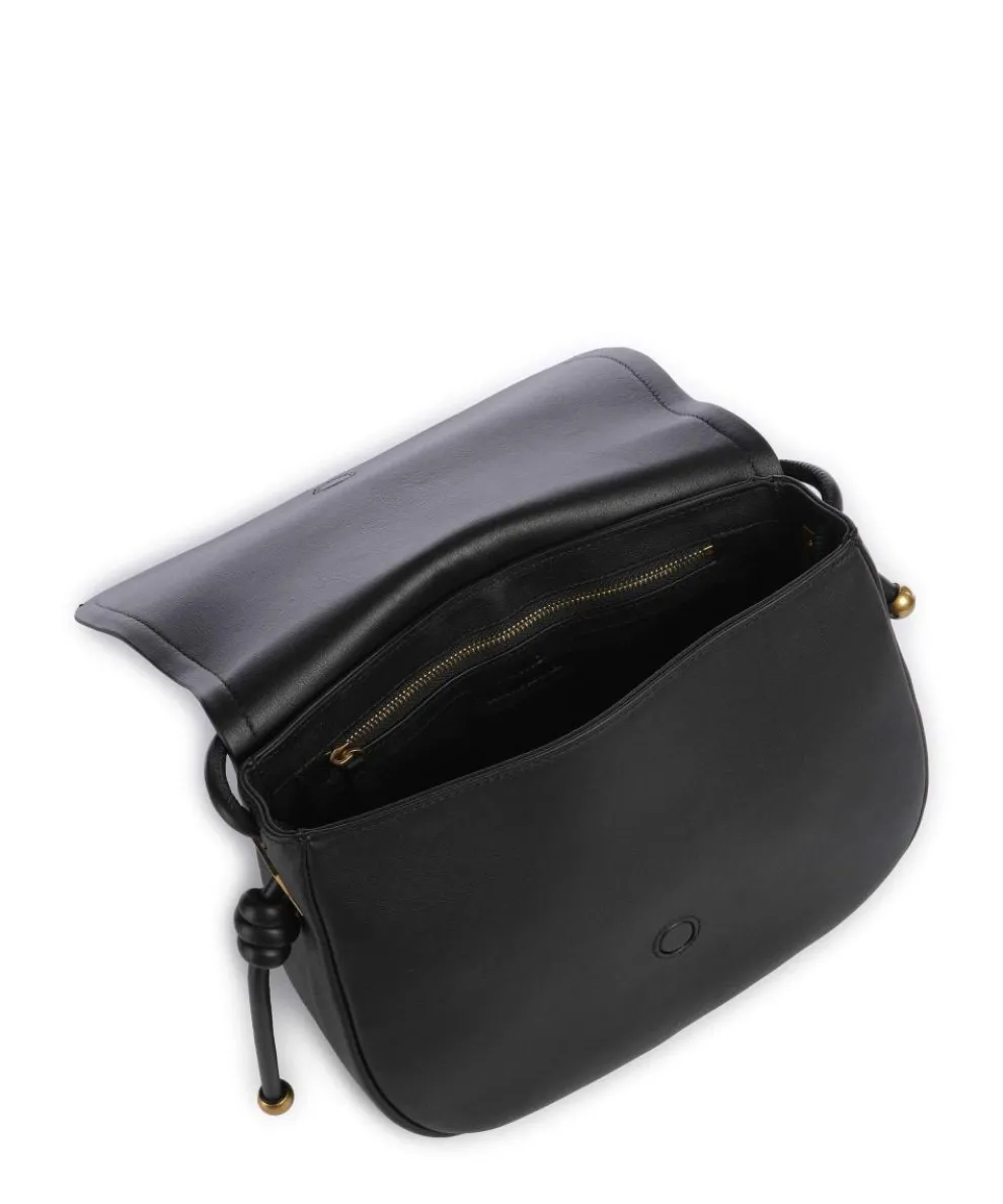 Saddle Classic Umhängetasche fein genarbtes Kalbsleder schwarz