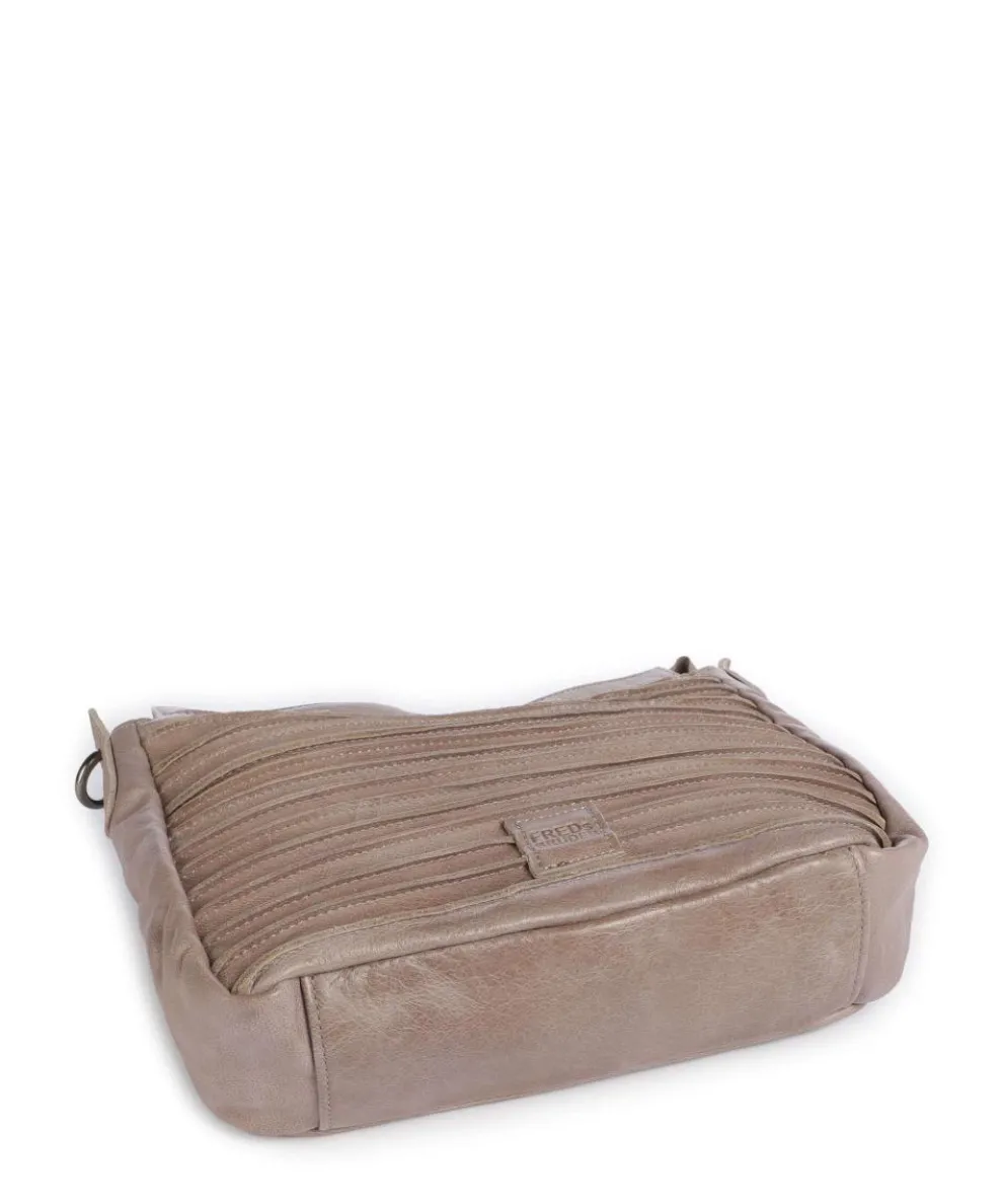 Bestseller Umhängetasche genarbtes Leder taupe