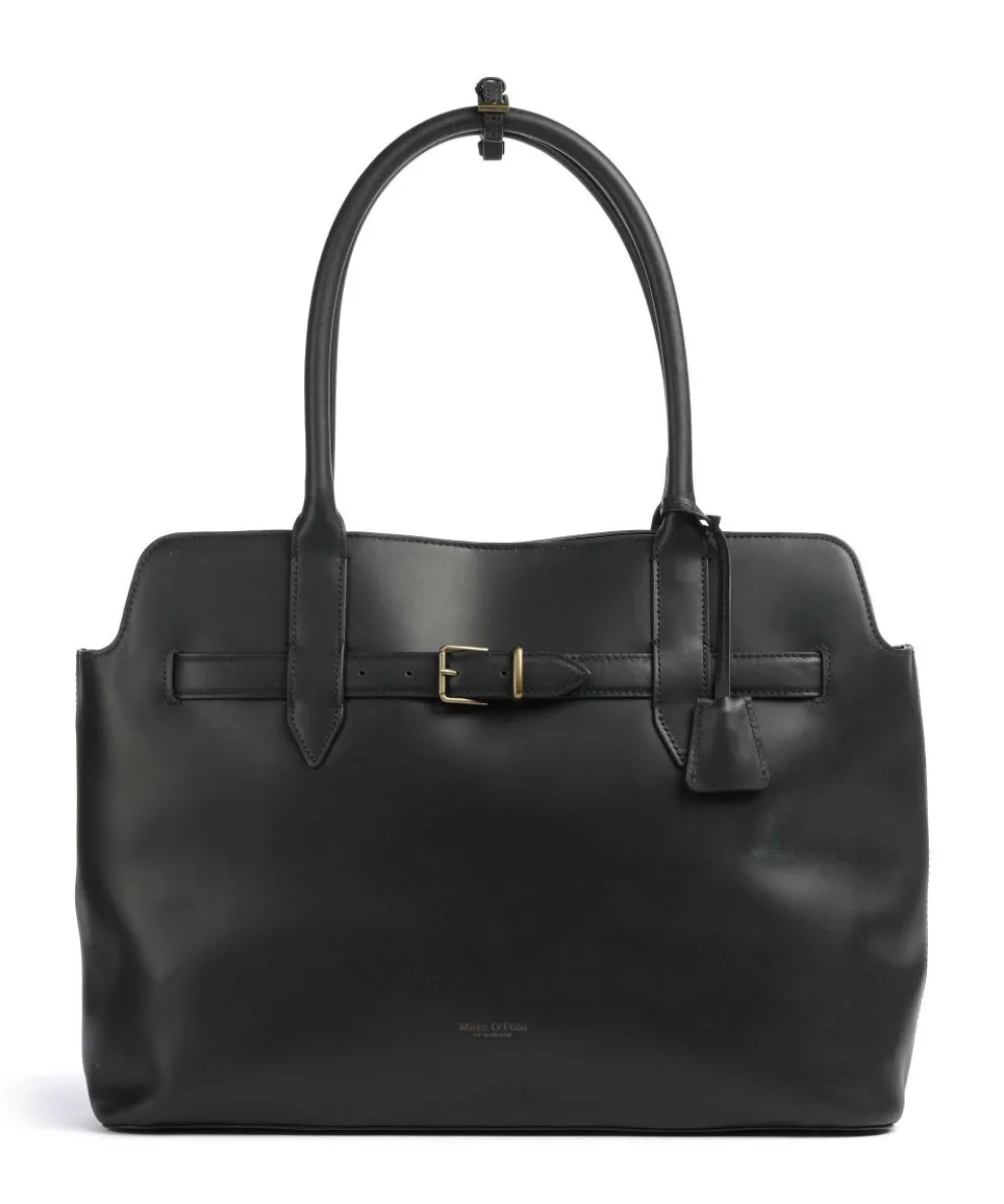 Gina L Shopper fein genarbtes Rindsleder schwarz