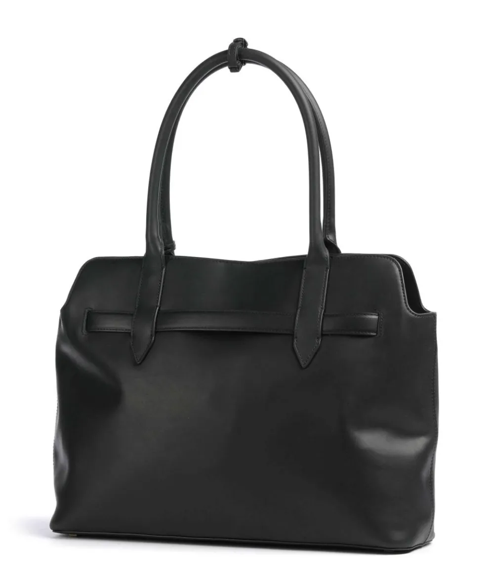 Gina L Shopper fein genarbtes Rindsleder schwarz