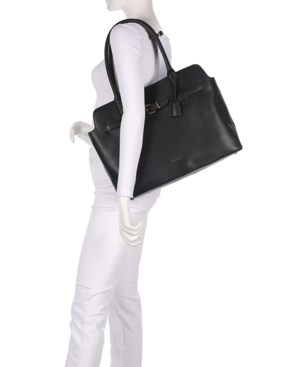 Gina L Shopper fein genarbtes Rindsleder schwarz