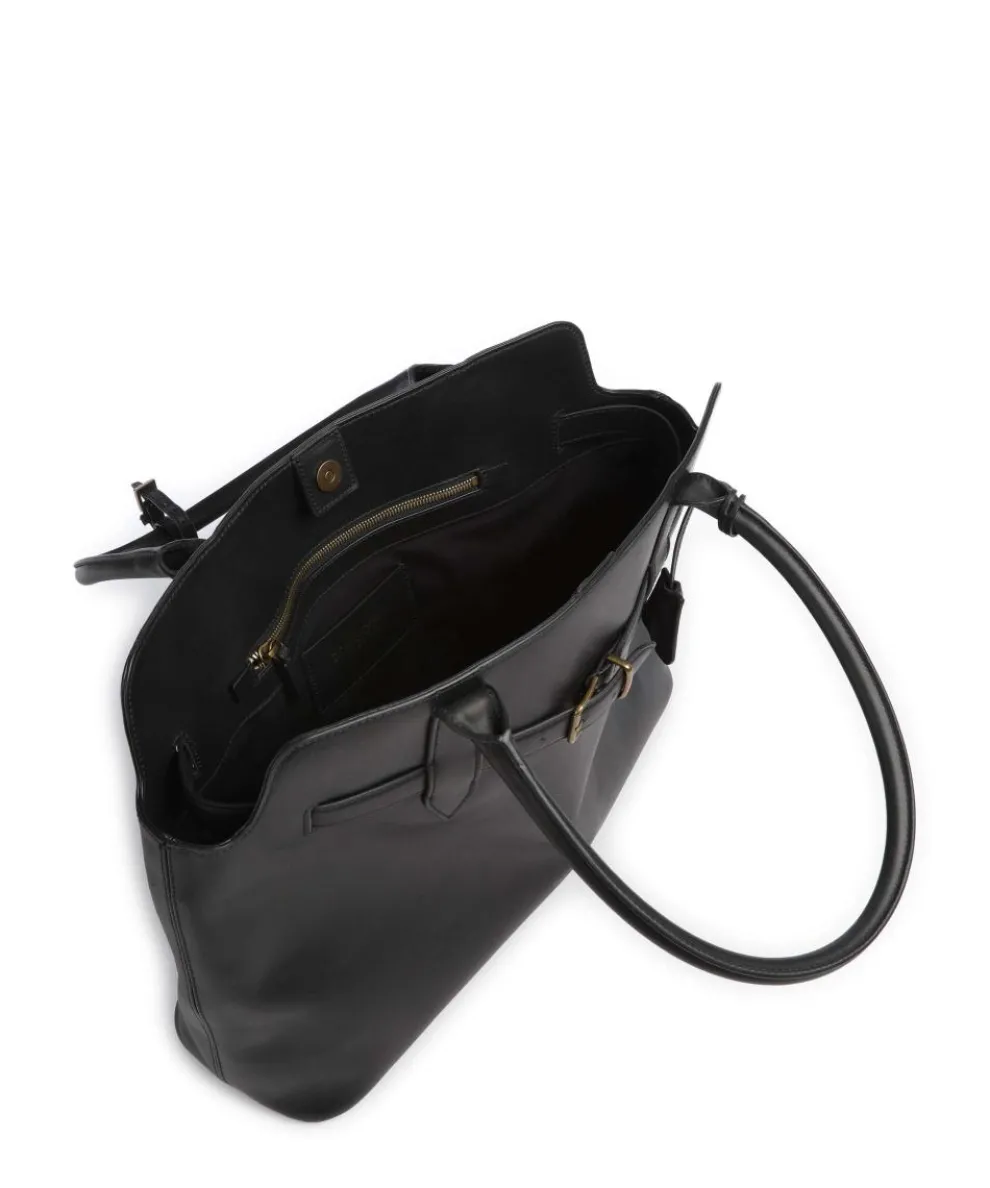 Gina L Shopper fein genarbtes Rindsleder schwarz