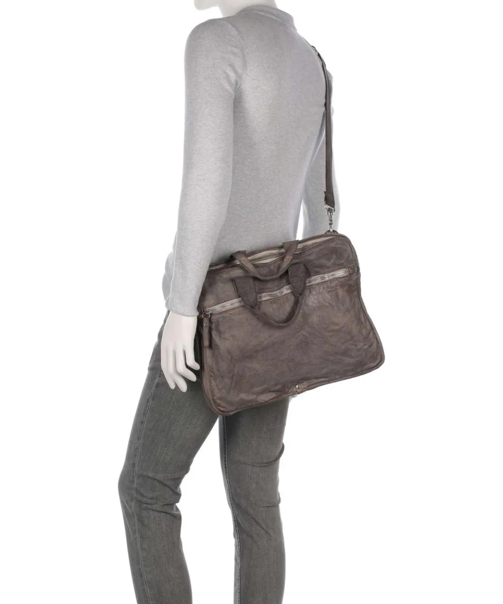 Aktentasche fein genarbtes Rindsleder stein