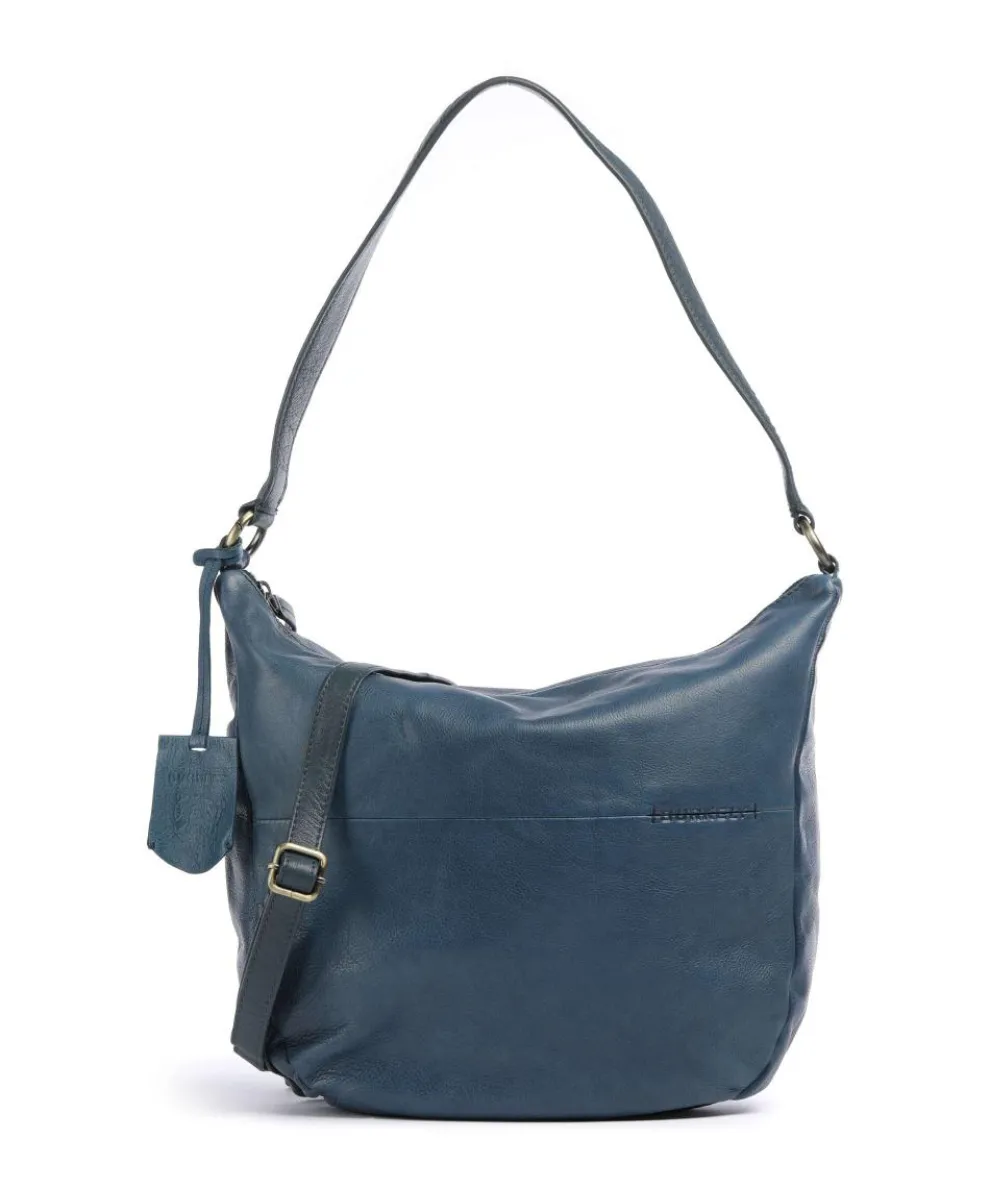 Natural Norah Beuteltasche genarbtes Rindsleder dunkelblau