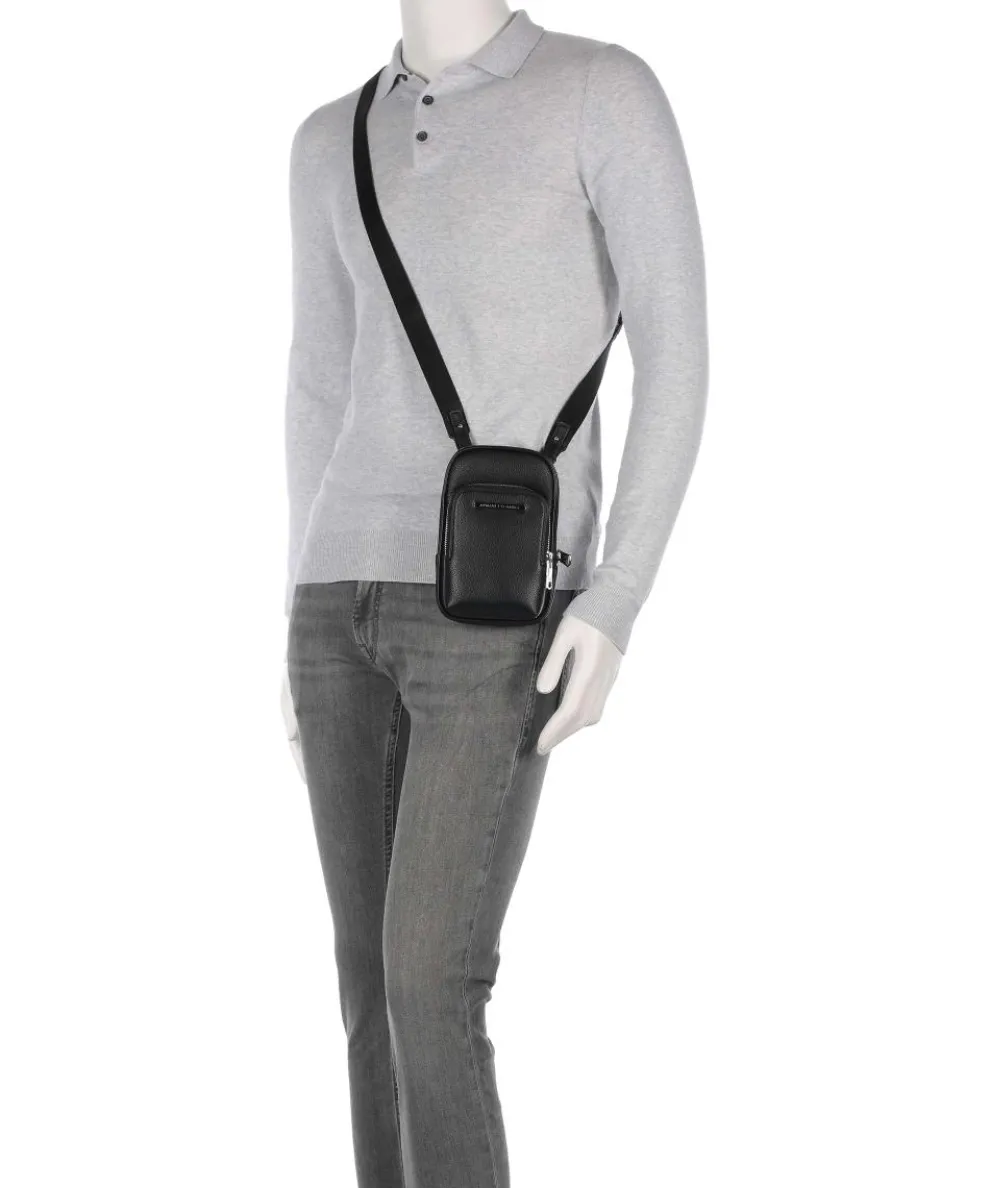 Okinawa Umhängetasche Lederimitat schwarz