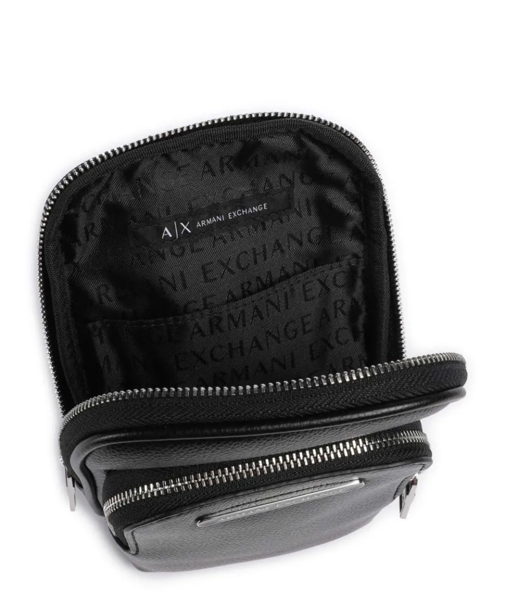 Okinawa Umhängetasche Lederimitat schwarz