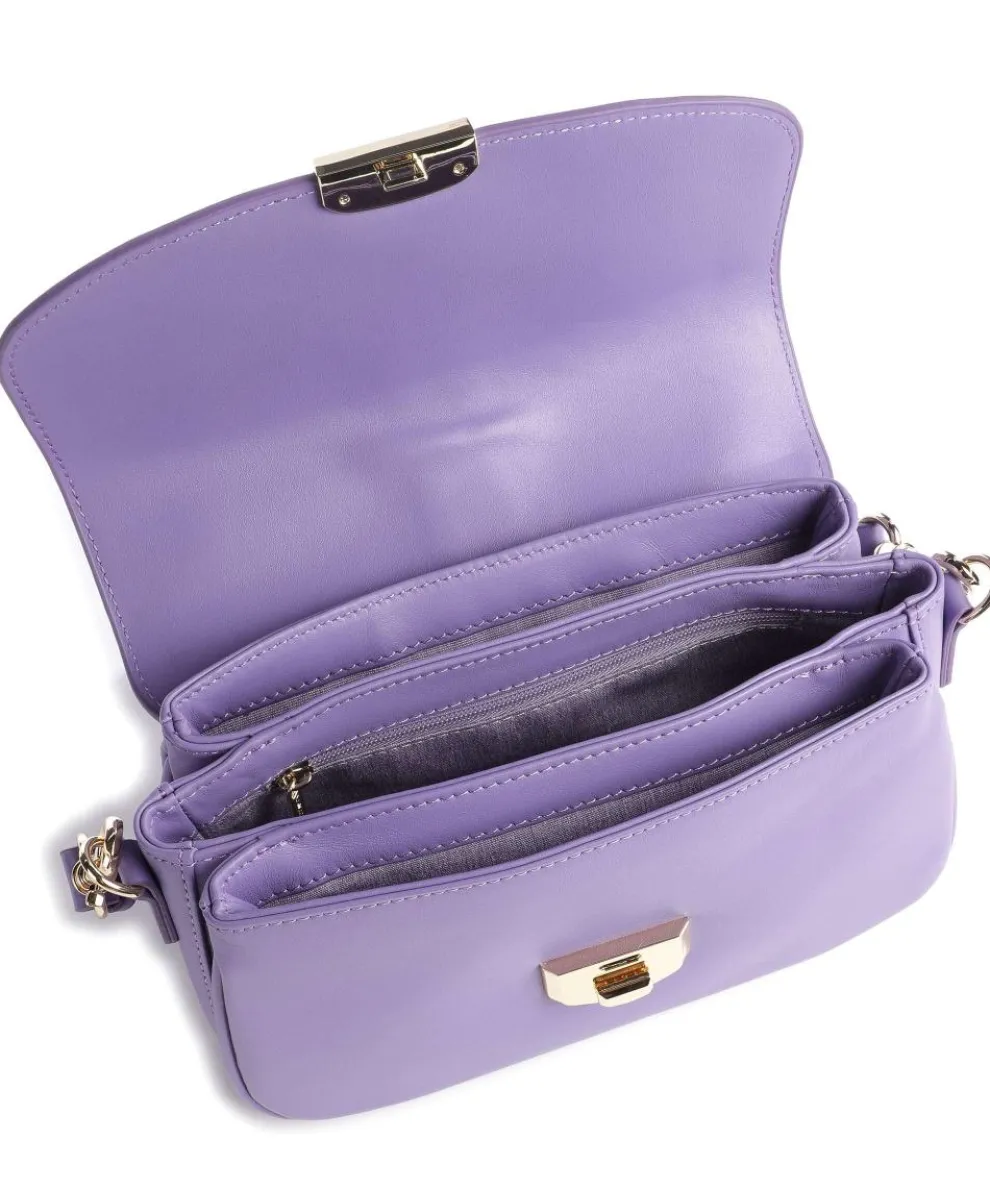 Donna Fia Umhängetasche fein genarbtes Rindsleder violett