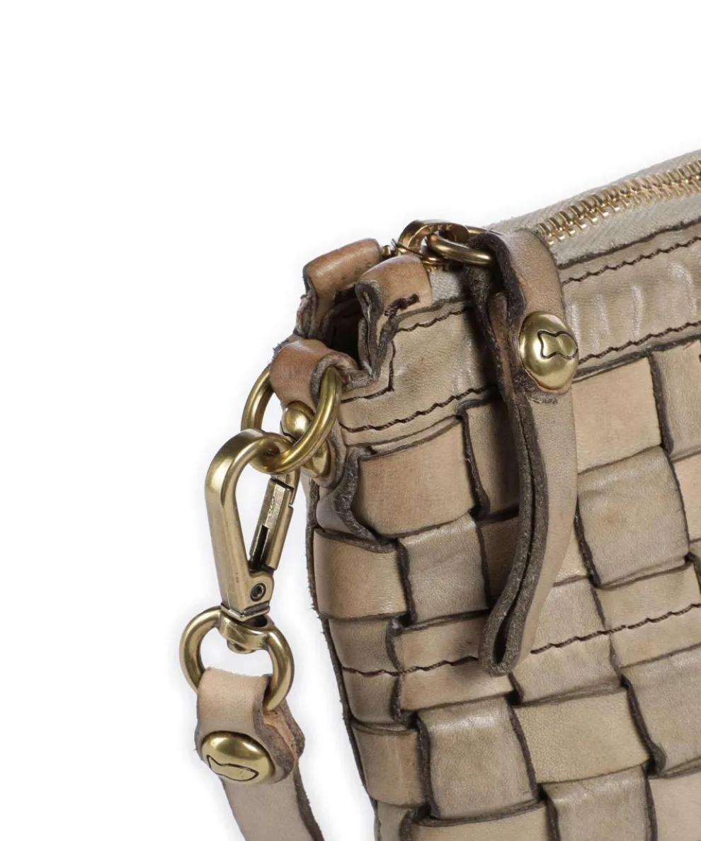 Umhängetasche genarbtes Rindsleder grau