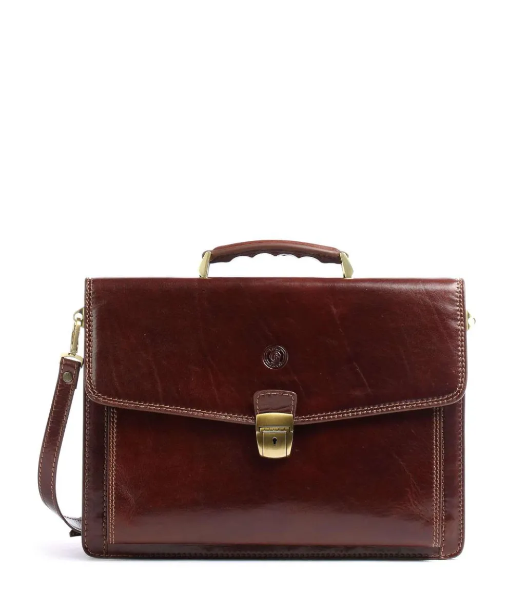 Aktentasche fein genarbtes Rindsleder braun