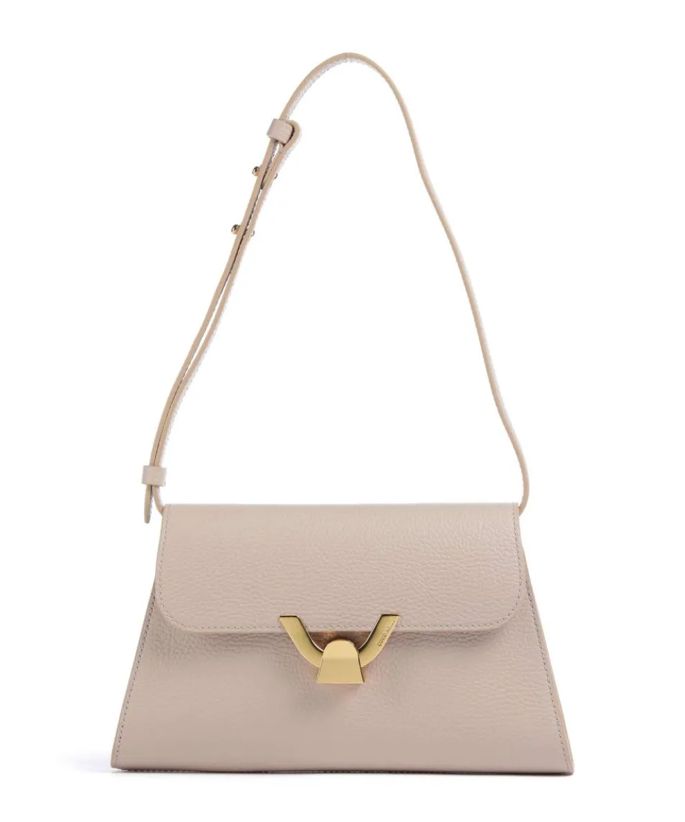 Dew Schultertasche genarbtes Rindsleder altrosa