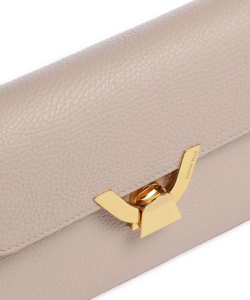 Dew Schultertasche genarbtes Rindsleder altrosa