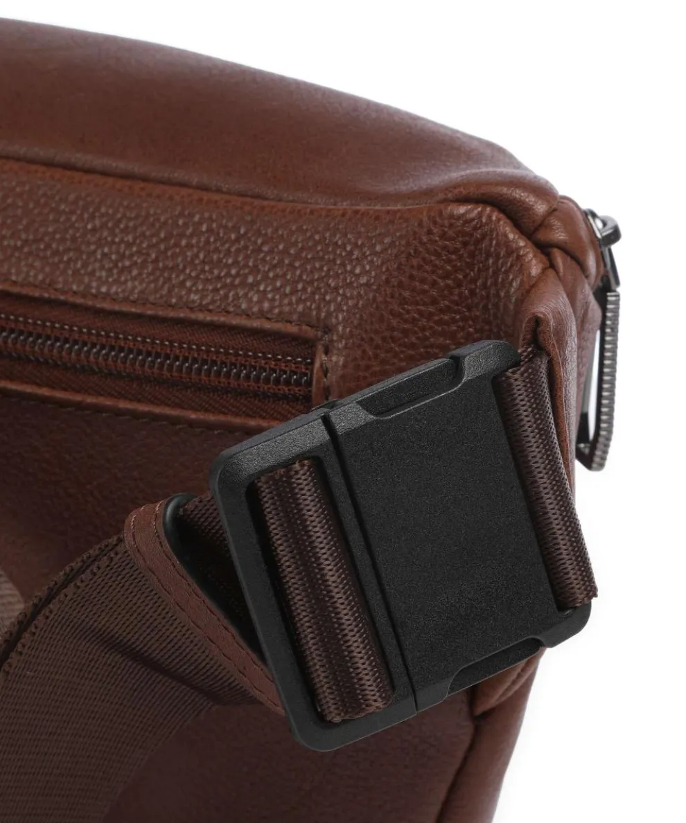 S134 Gürteltasche genarbtes Rindsleder braun