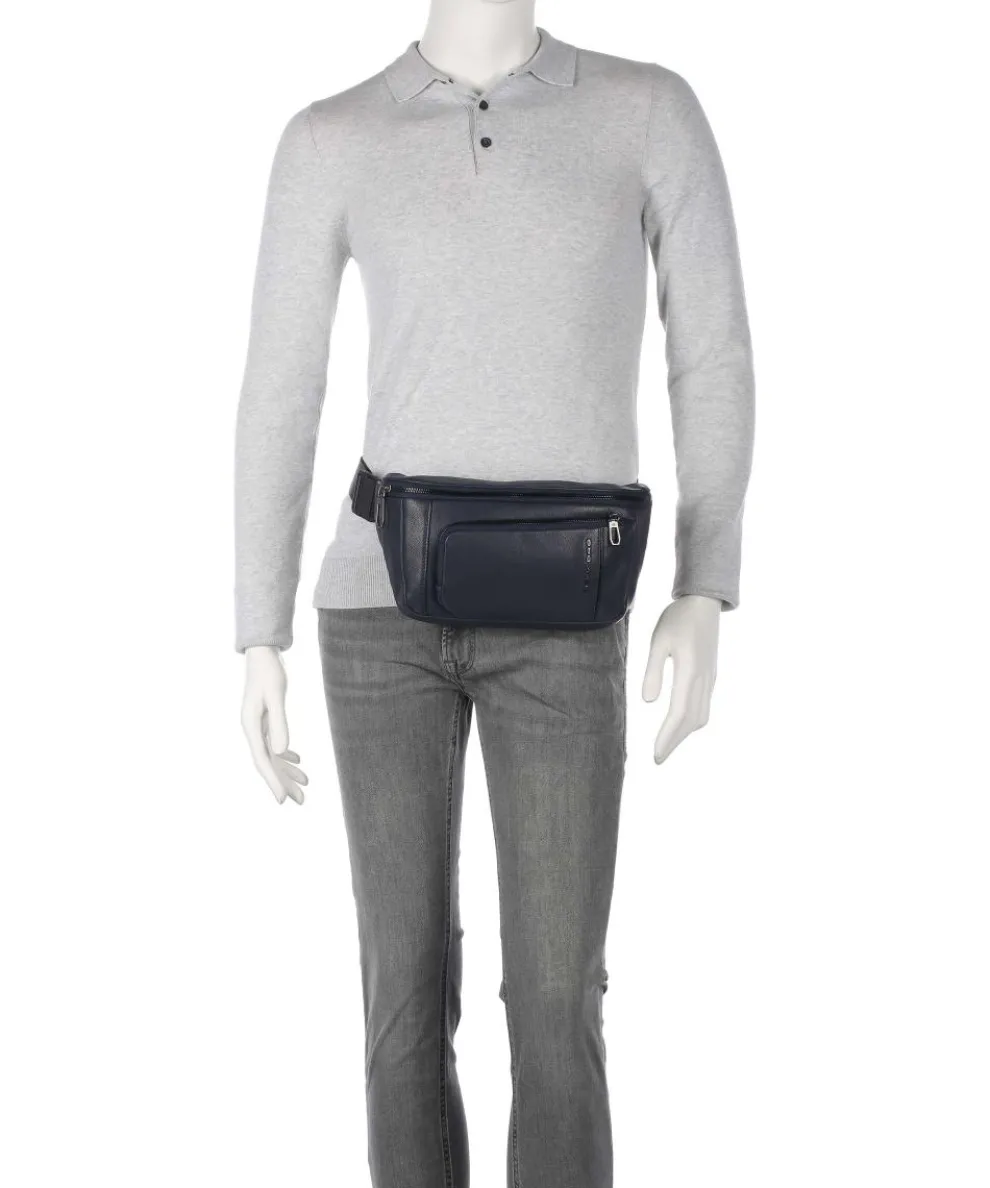 S134 Gürteltasche genarbtes Rindsleder navy