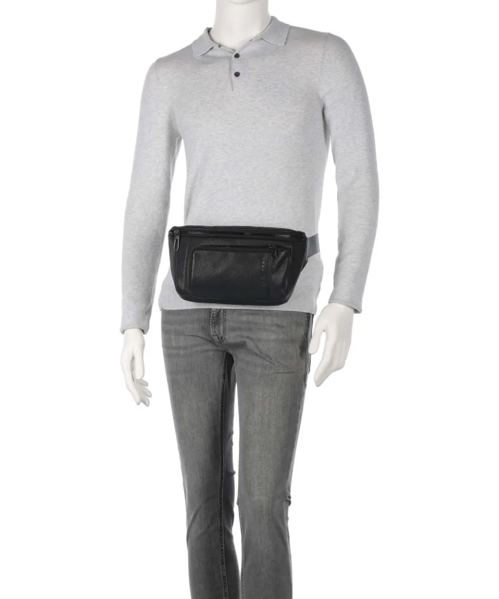 S134 Gürteltasche genarbtes Rindsleder schwarz