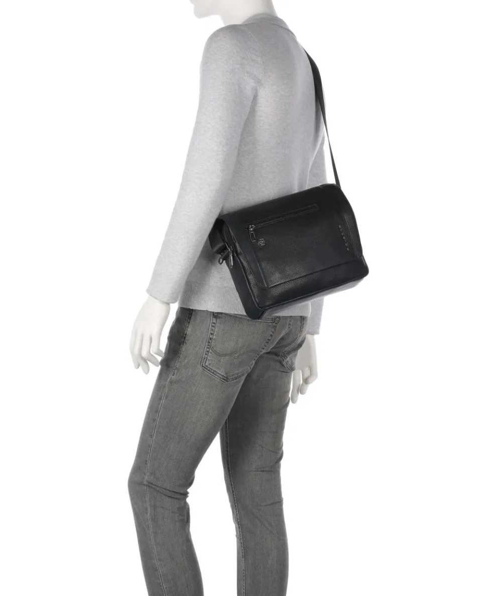 S134 Kuriertasche genarbtes Rindsleder schwarz