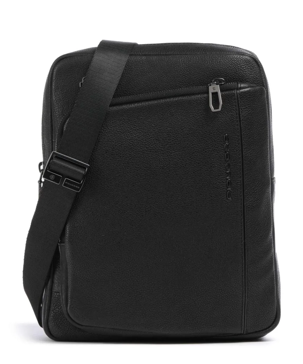 S134 Umhängetasche genarbtes Rindsleder schwarz