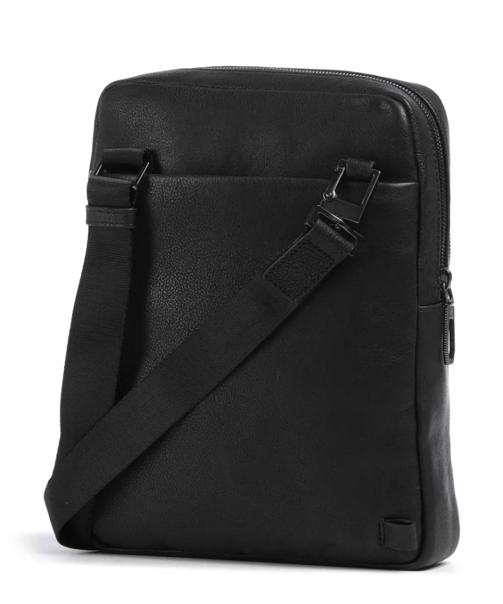 S134 Umhängetasche genarbtes Rindsleder schwarz