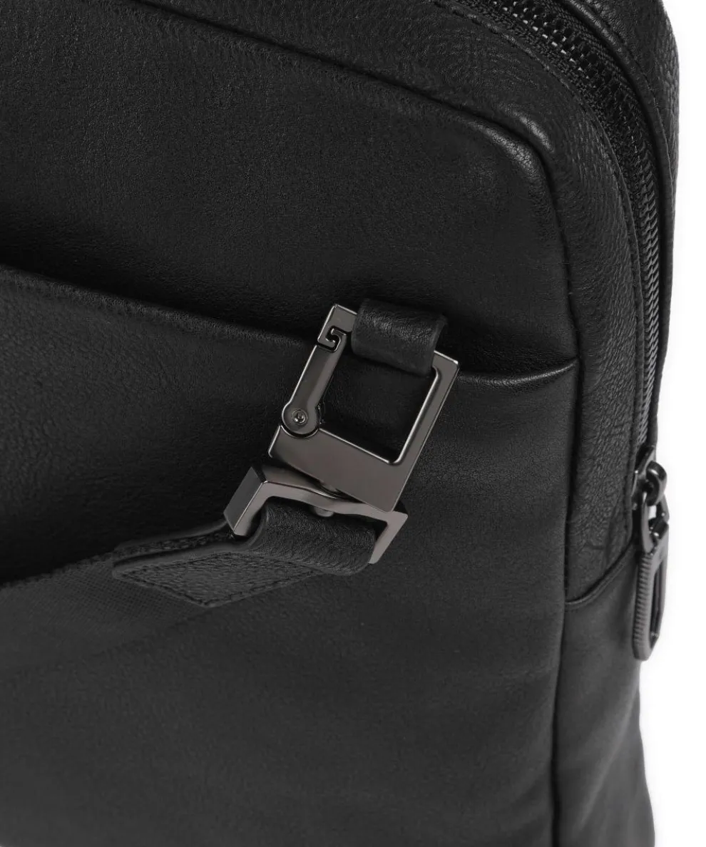 S134 Umhängetasche genarbtes Rindsleder schwarz