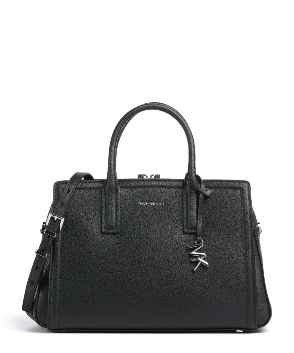 Laila Medium Handtasche genarbtes Rindsleder schwarz