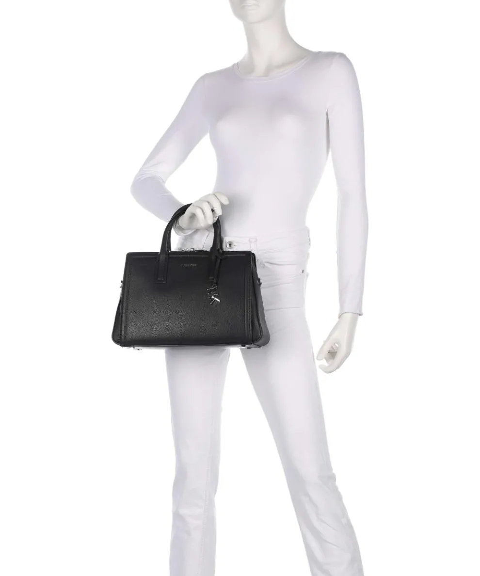 Laila Medium Handtasche genarbtes Rindsleder schwarz