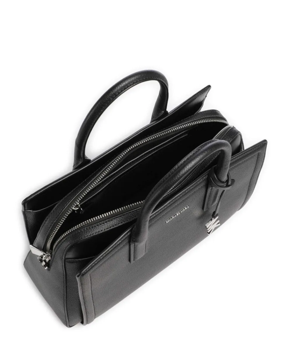 Laila Medium Handtasche genarbtes Rindsleder schwarz