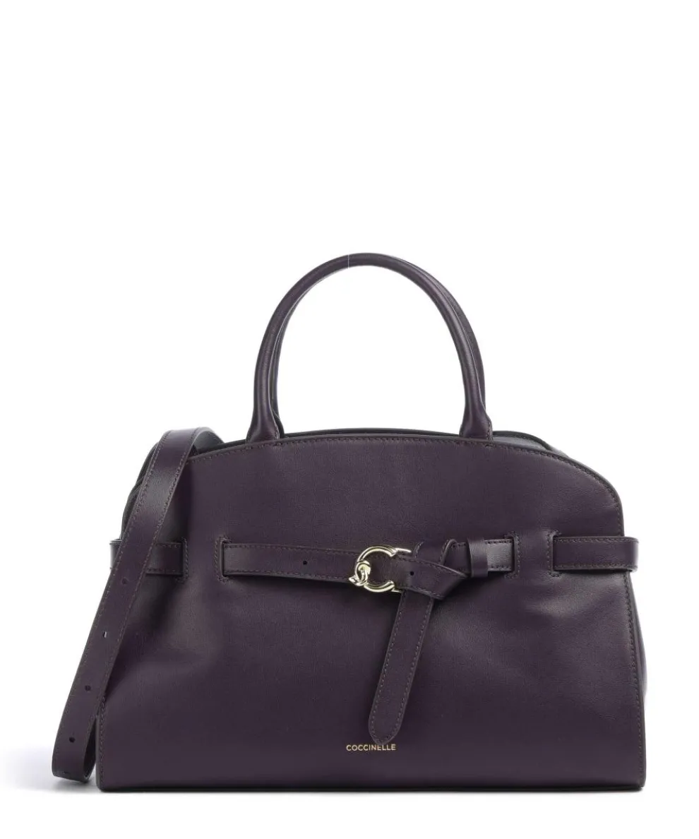 Sabine Handtasche fein genarbtes Rindsleder pflaume