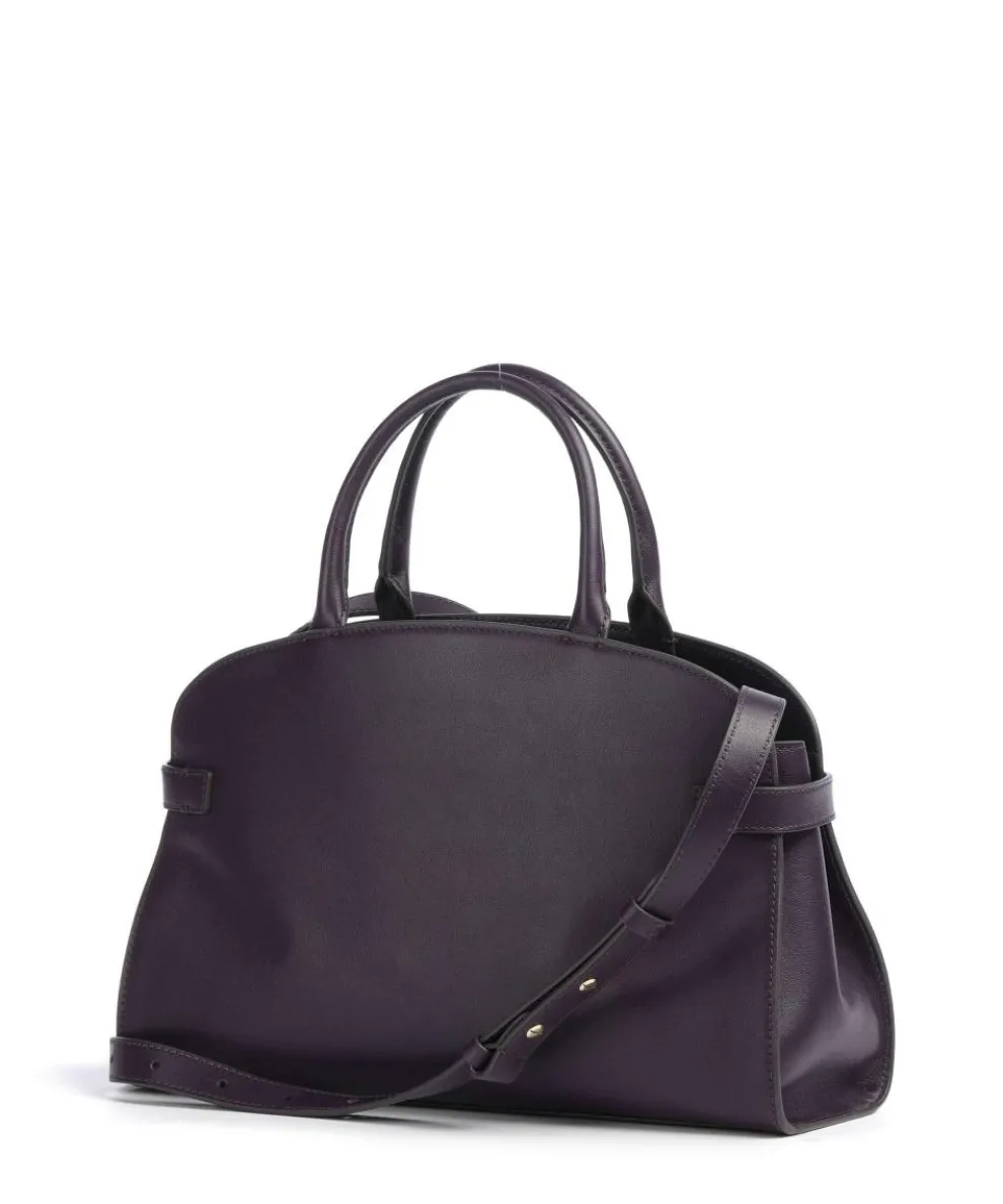 Sabine Handtasche fein genarbtes Rindsleder pflaume