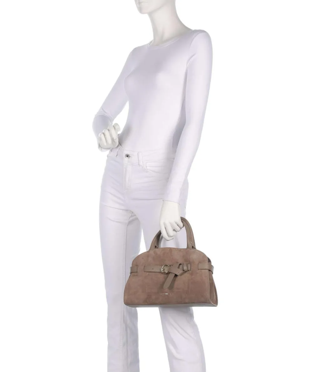 Sabine Suede Handtasche aufgerautes Rindsleder taupe