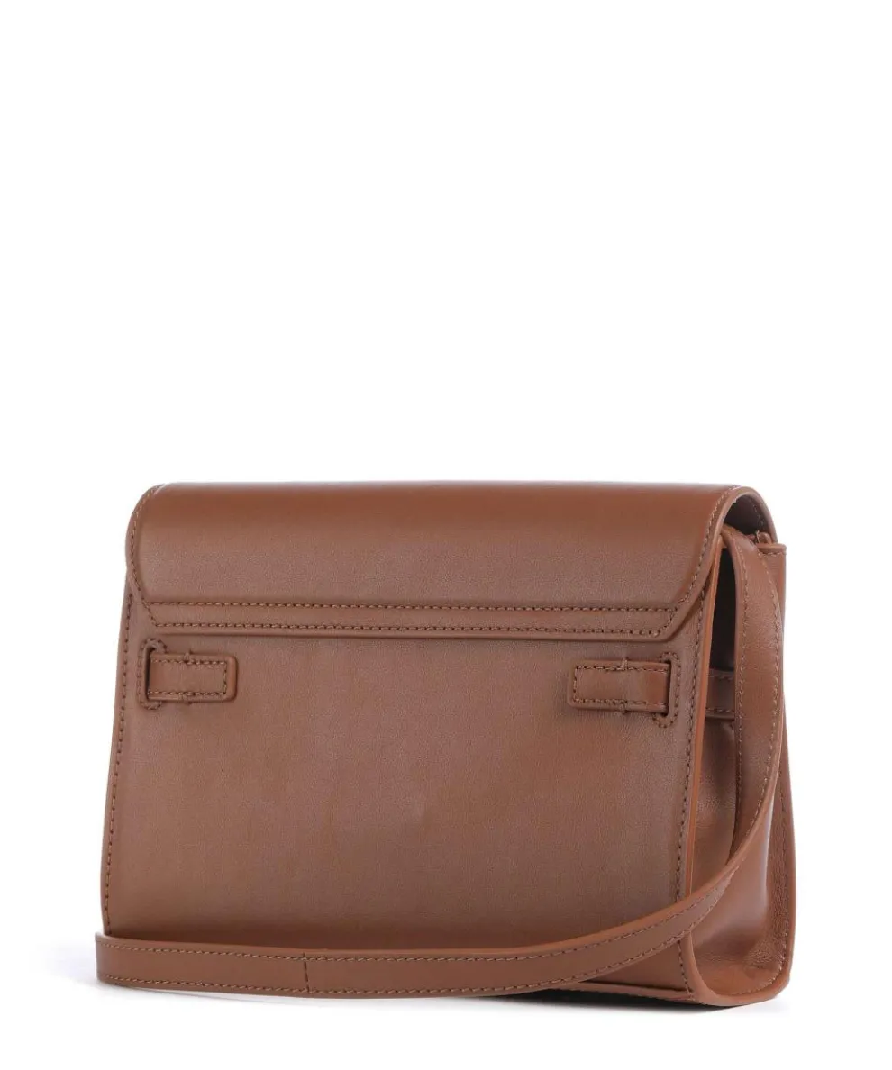 Sabine Umhängetasche fein genarbtes Rindsleder braun