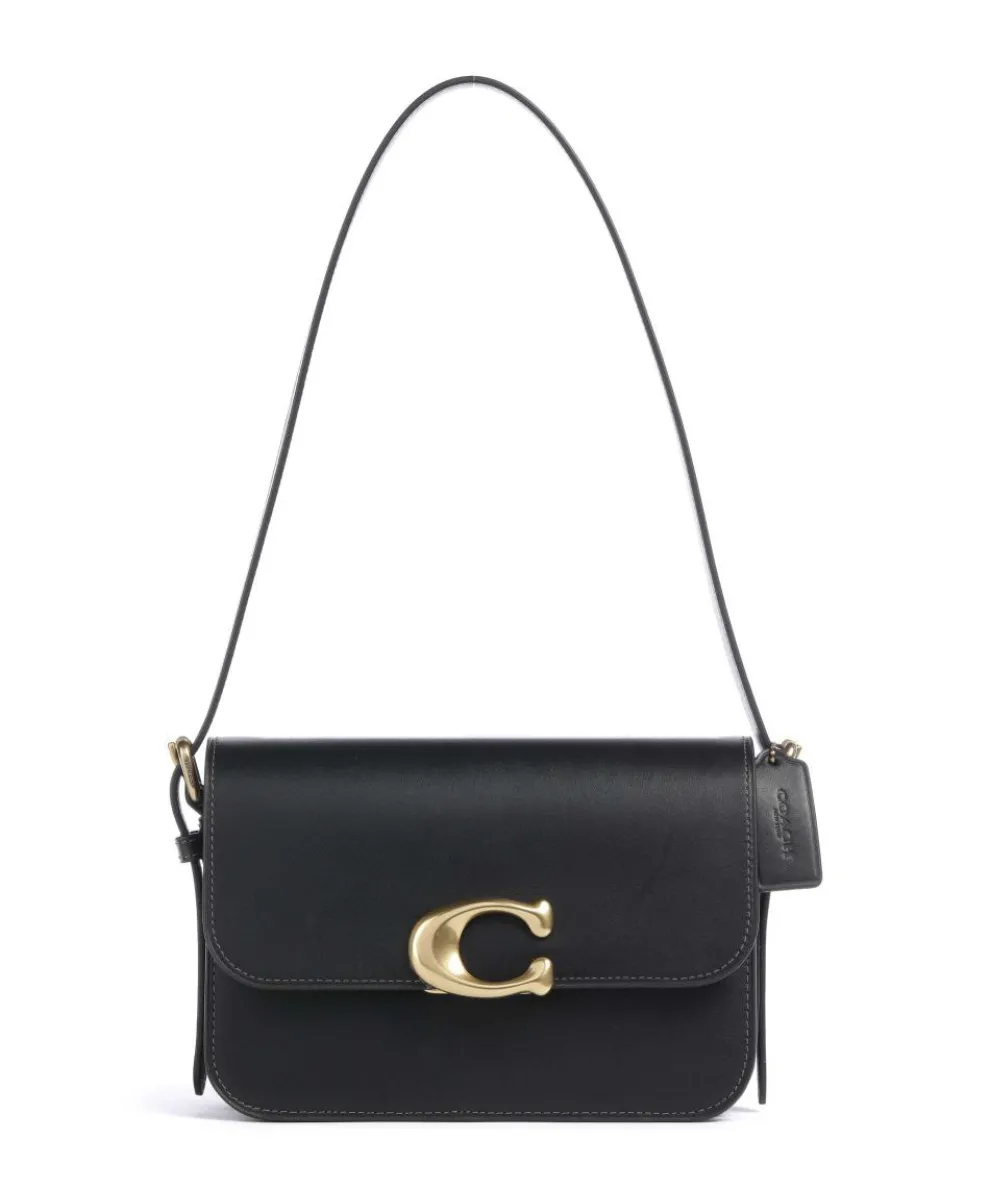 Sage Schultertasche fein genarbtes Rindsleder schwarz