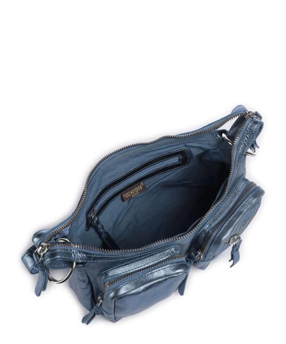 Salvatorgasse 4 Schultertasche genarbtes Rindsleder navy