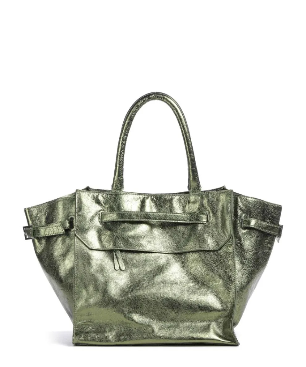 Salvatorgasse 10 Shopper genarbtes Rindsleder dunkelgrün