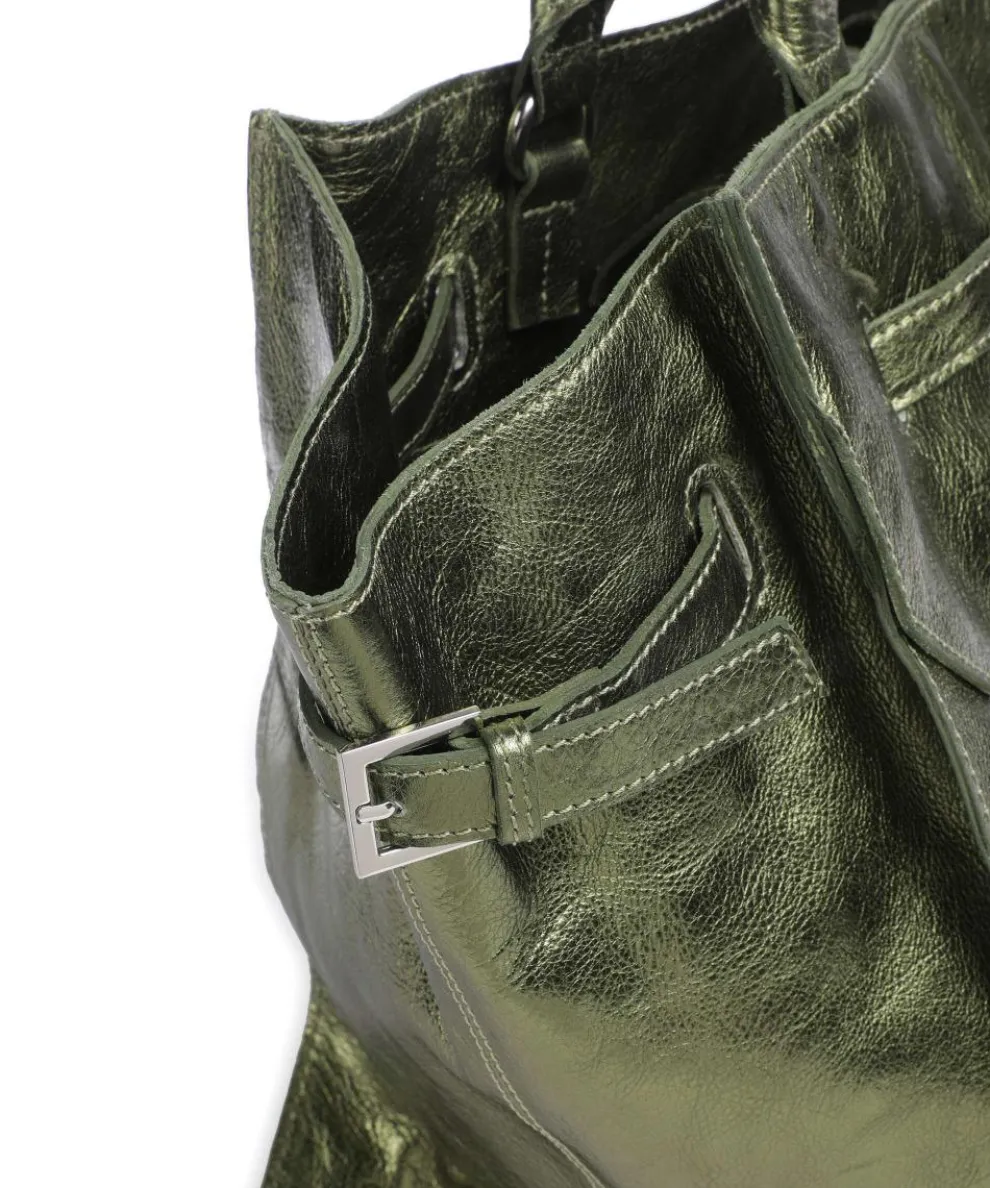 Salvatorgasse 10 Shopper genarbtes Rindsleder dunkelgrün