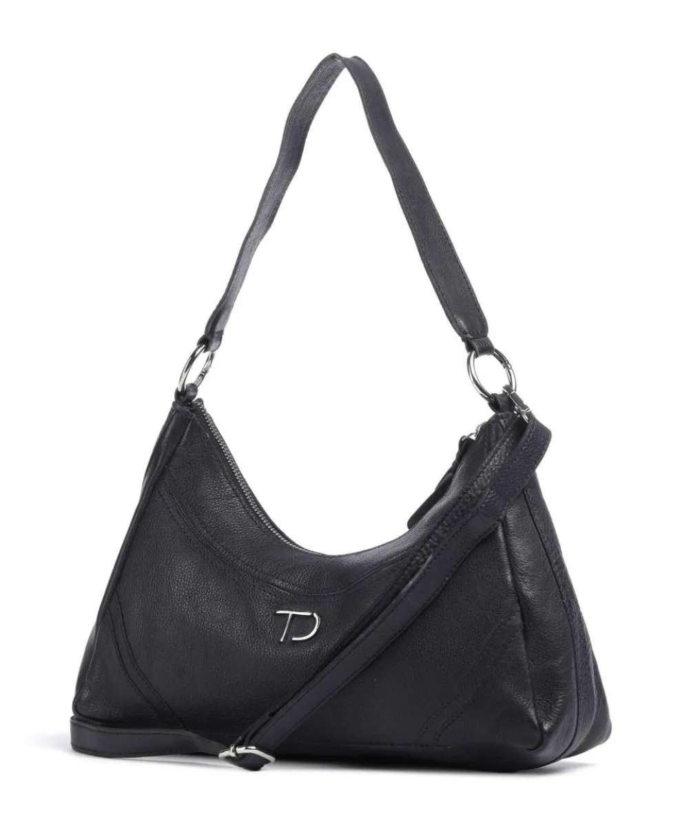 Salvatorianerplatz 3 Schultertasche genarbtes Rindsleder navy