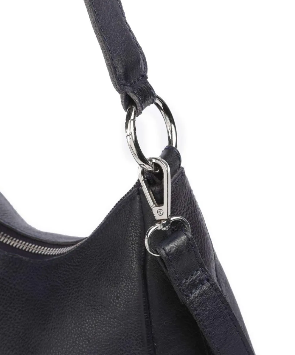 Salvatorianerplatz 3 Schultertasche genarbtes Rindsleder navy