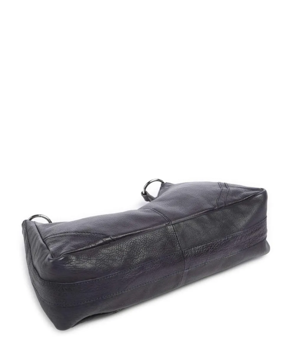 Salvatorianerplatz 3 Schultertasche genarbtes Rindsleder navy