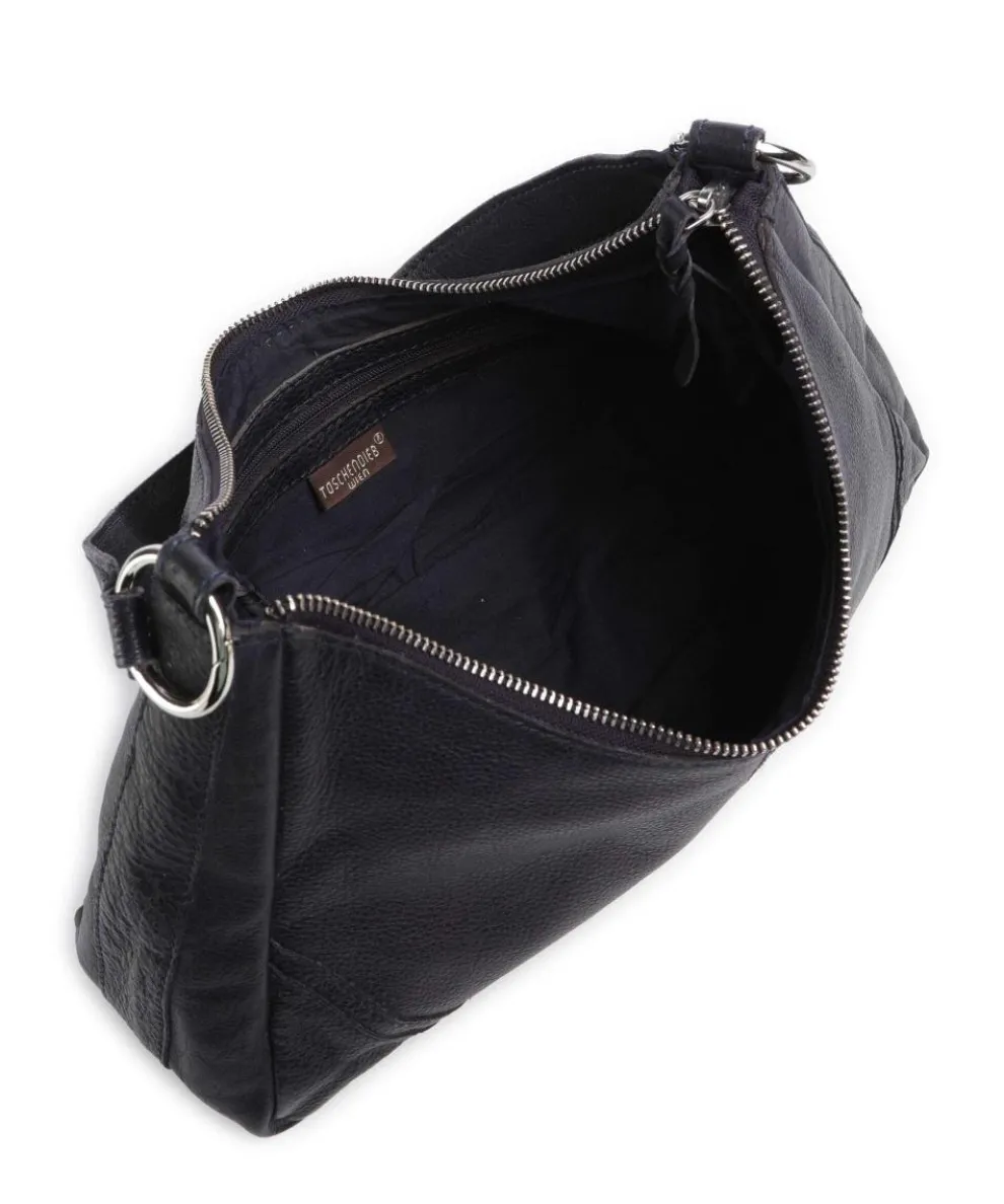 Salvatorianerplatz 3 Schultertasche genarbtes Rindsleder navy