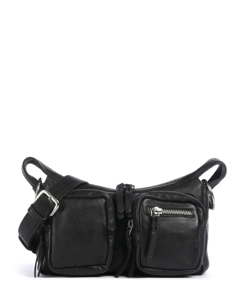 Salvatorianerplatz 4 Schultertasche genarbtes Rindsleder schwarz