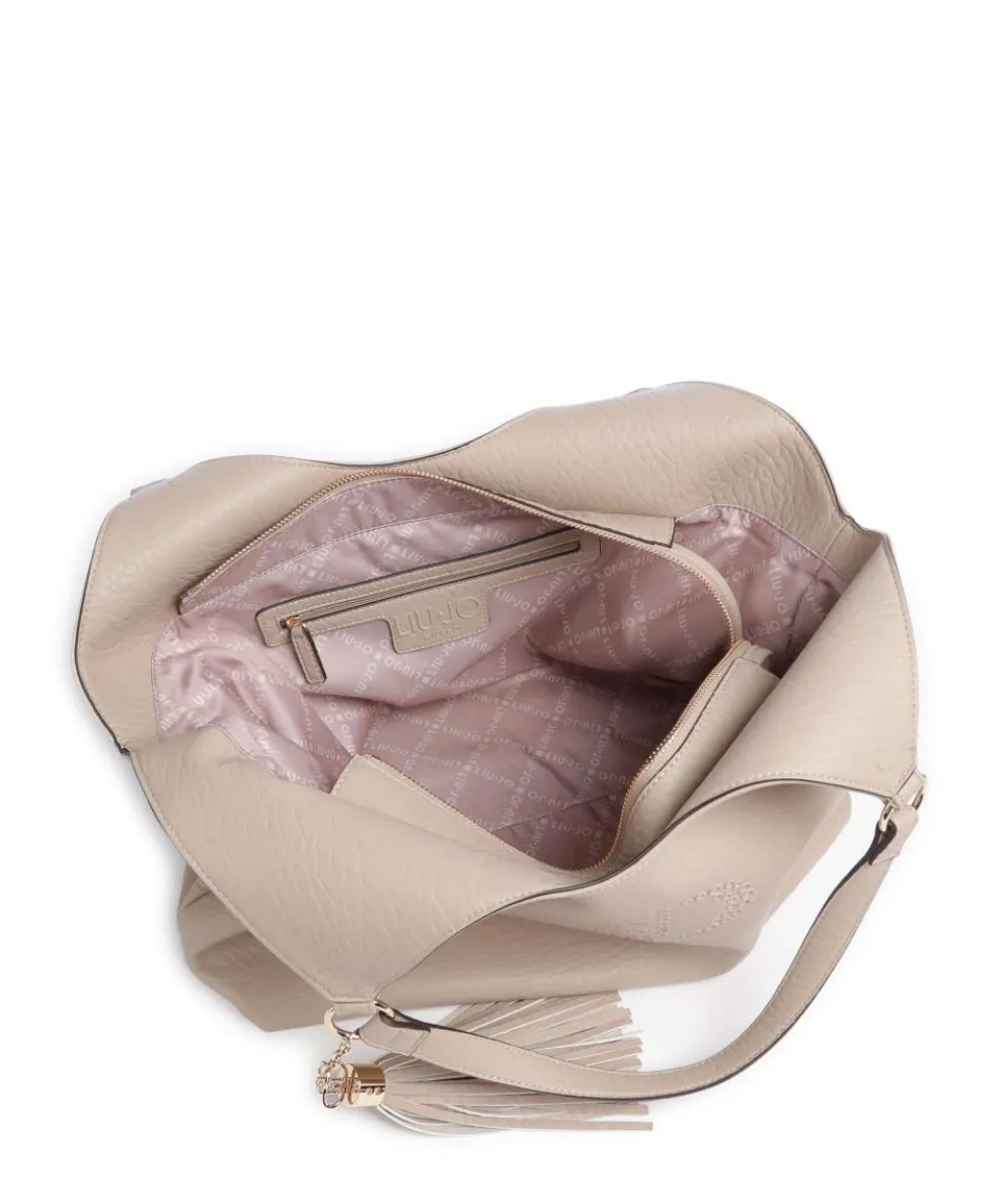 Samiana L Beuteltasche Lederimitat beige
