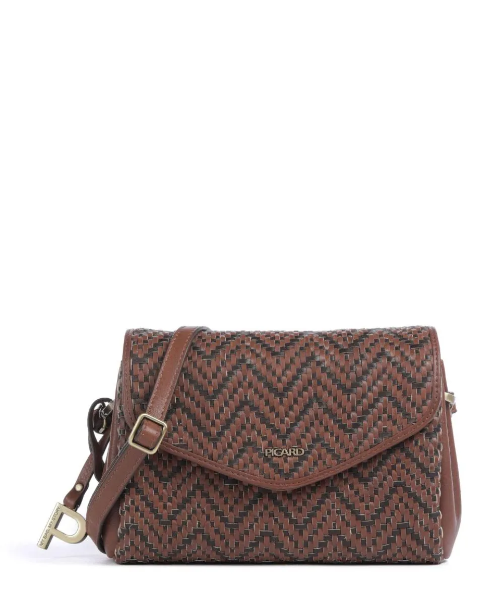 Samos Umhängetasche fein genarbtes Rindsleder braun