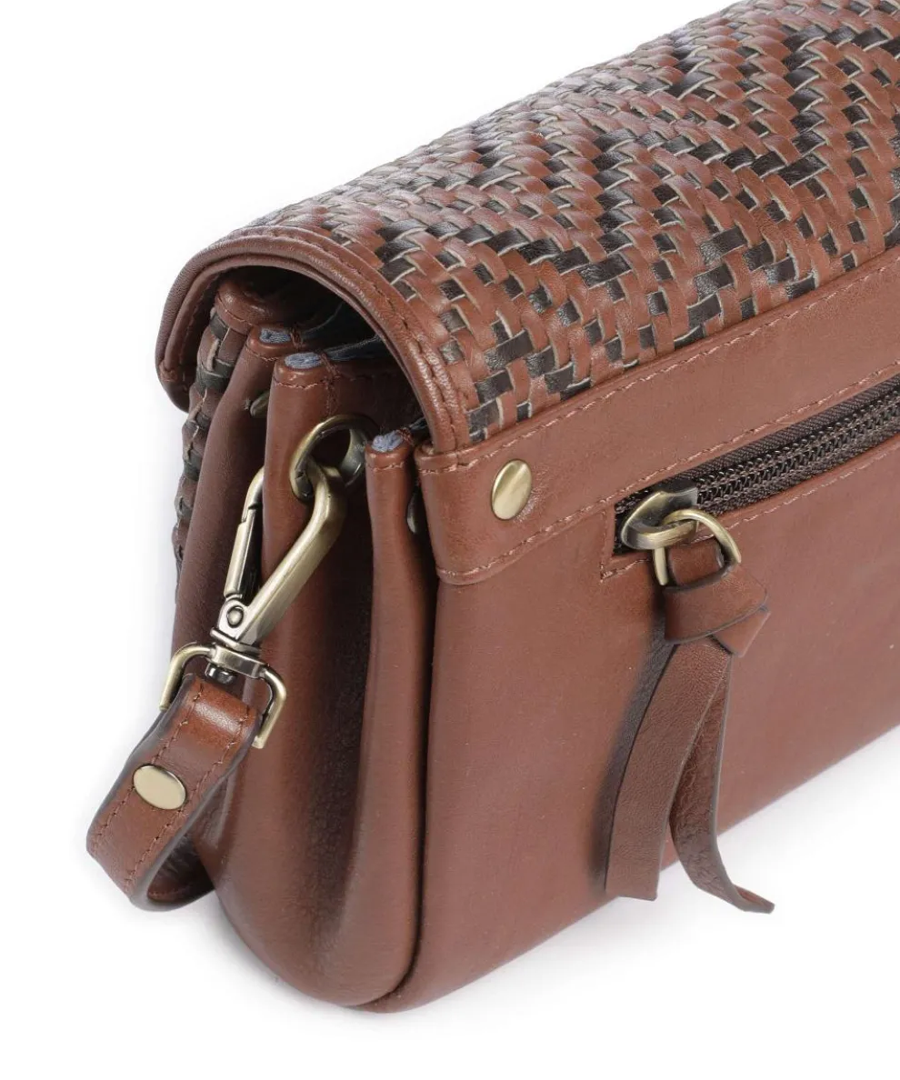 Samos Umhängetasche fein genarbtes Rindsleder braun